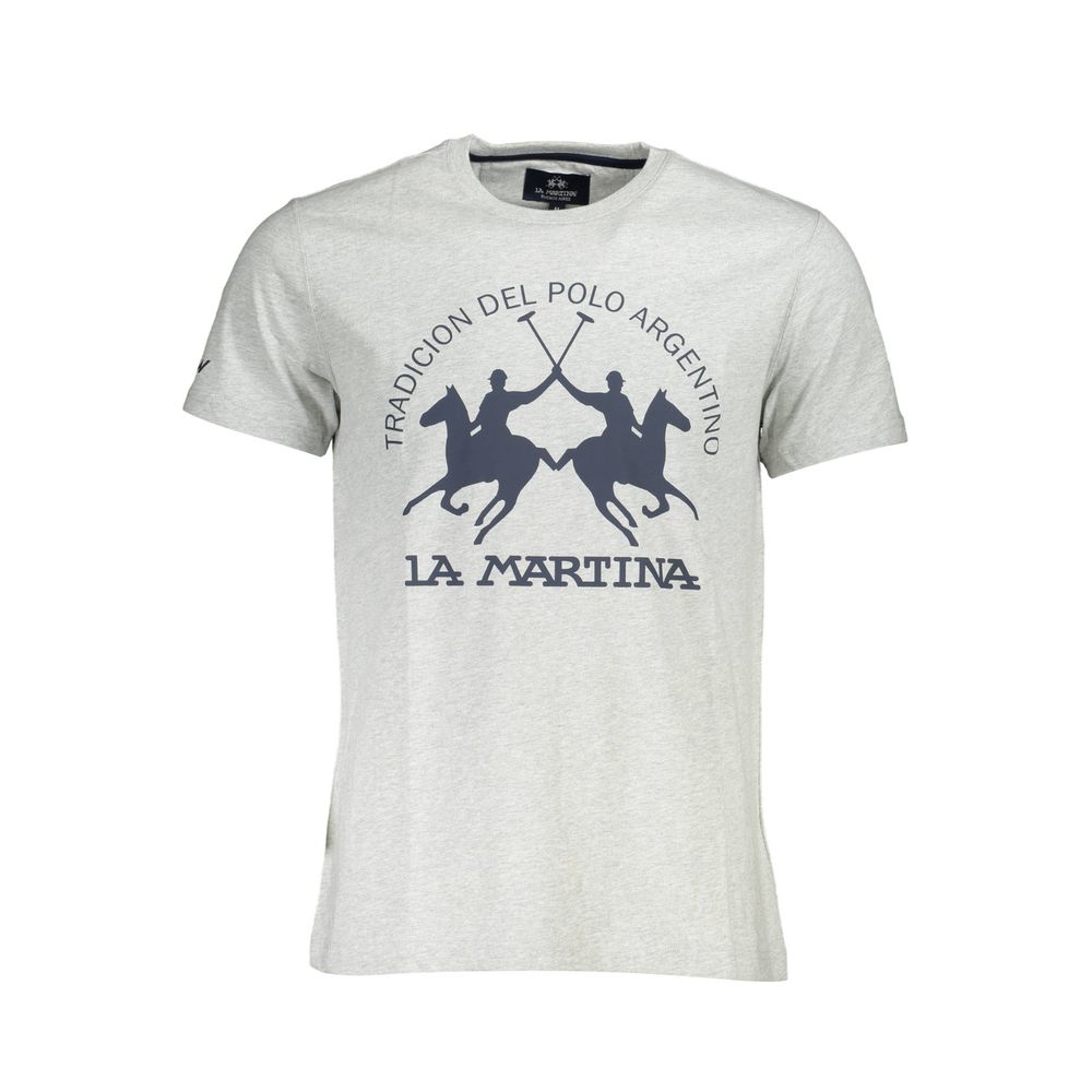 La Martina Braunes Baumwoll-T-Shirt für Männer