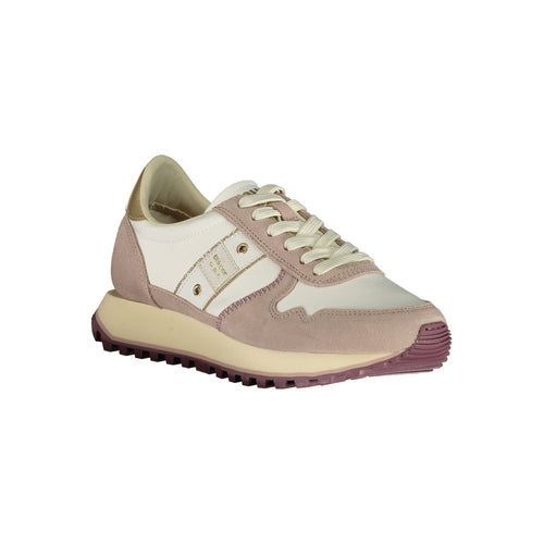 Blauer Weißer Polyester Damen-Sneaker