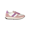 Blauer Weißes Leder Damen Sneaker
