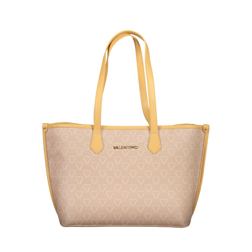 Mario Valentino Beige Polyurethane Women Shoulder Bag