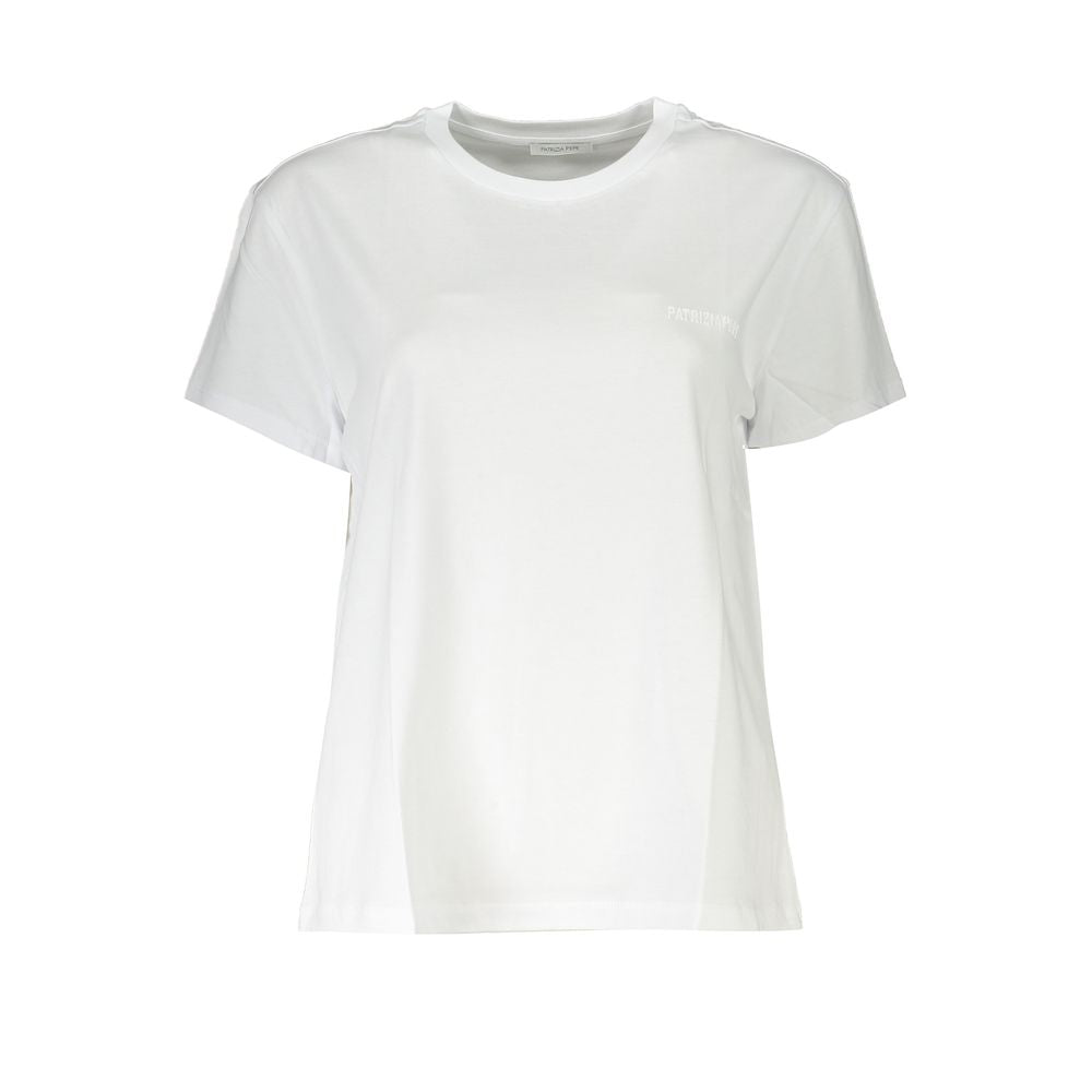 Patrizia Pepe Weißes Baumwoll-T-Shirt für Frauen