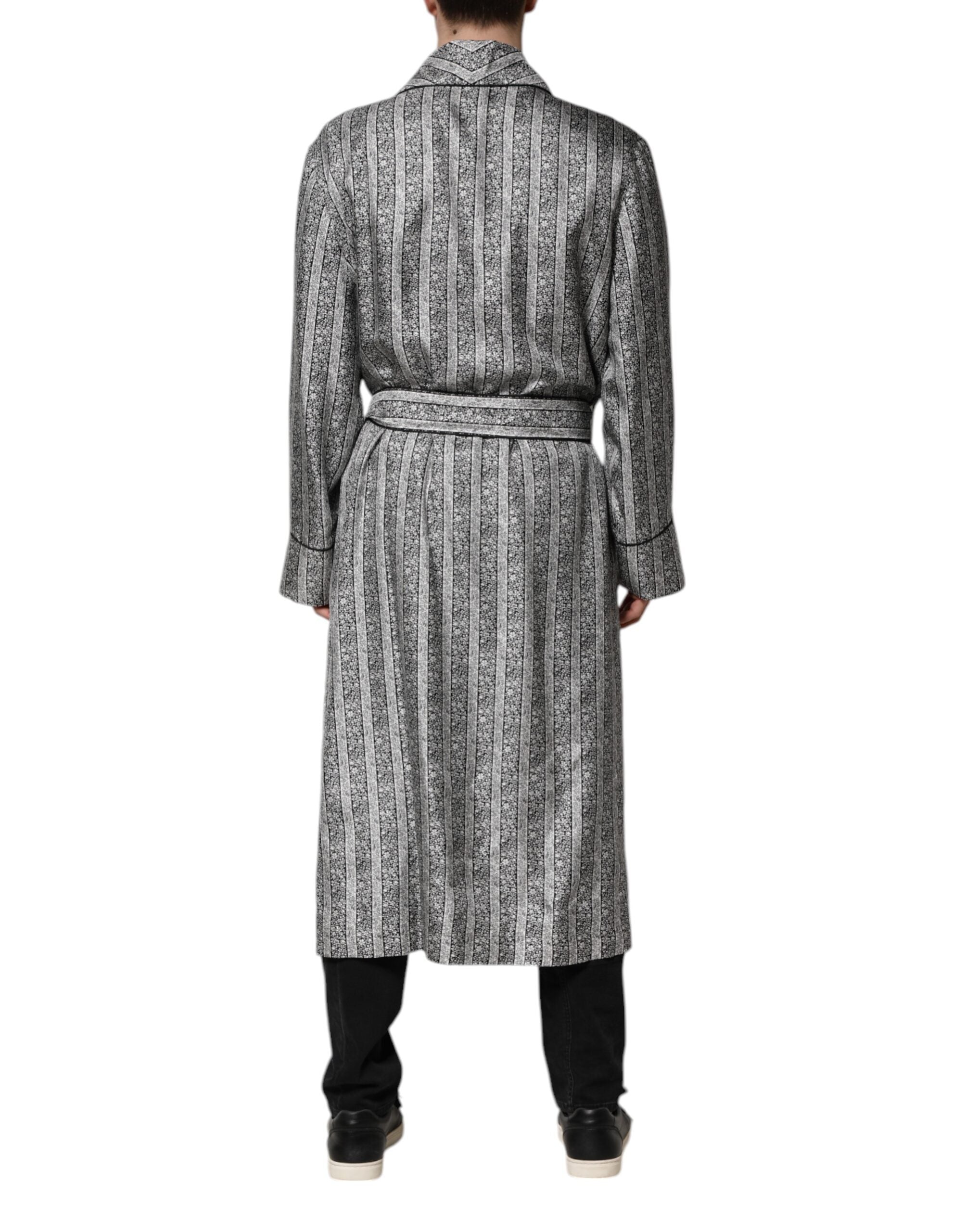 Dolce & Gabbana Multicolor Floral Robe Mantel Wickeljacke