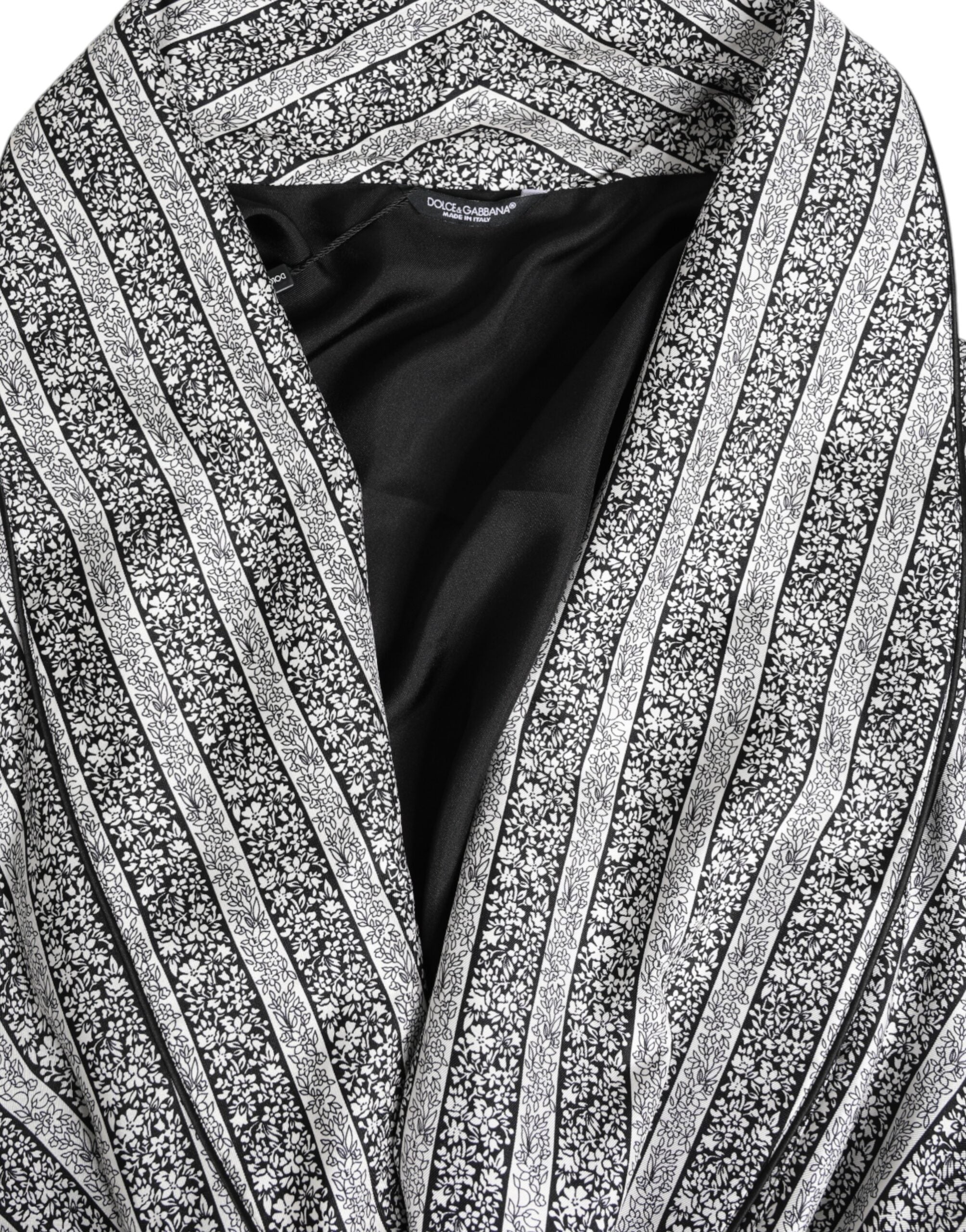 Dolce & Gabbana Multicolor Floral Robe Mantel Wickeljacke