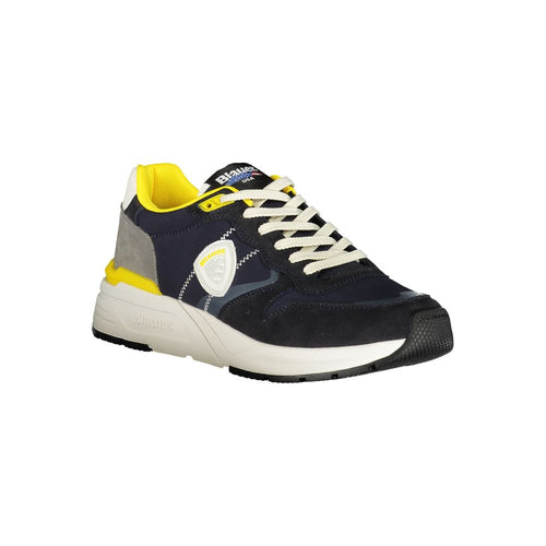 Blauer Polyester Herren-Sneaker
