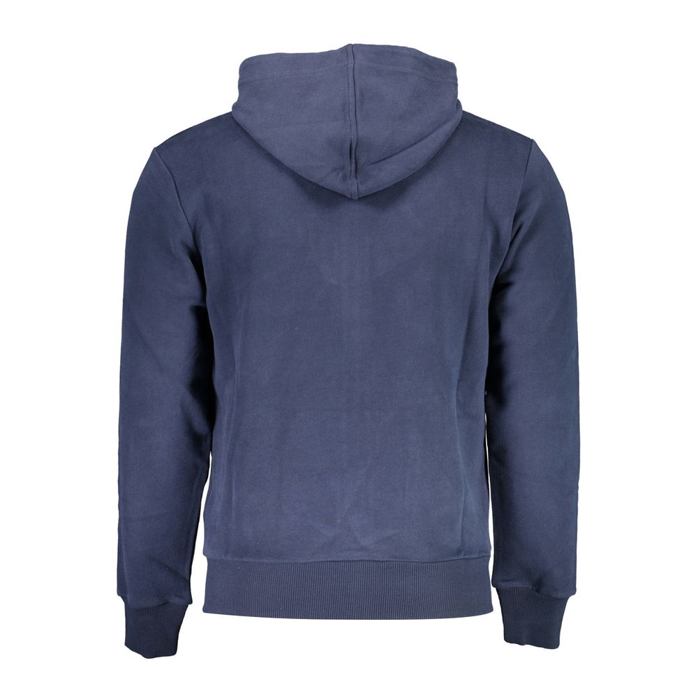 La Martina Blauer Baumwollpullover mit Kapuze für Männer