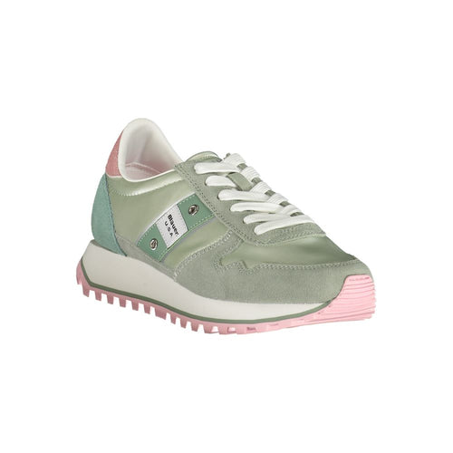 Blaugrüner Polyester-Sneaker für Damen