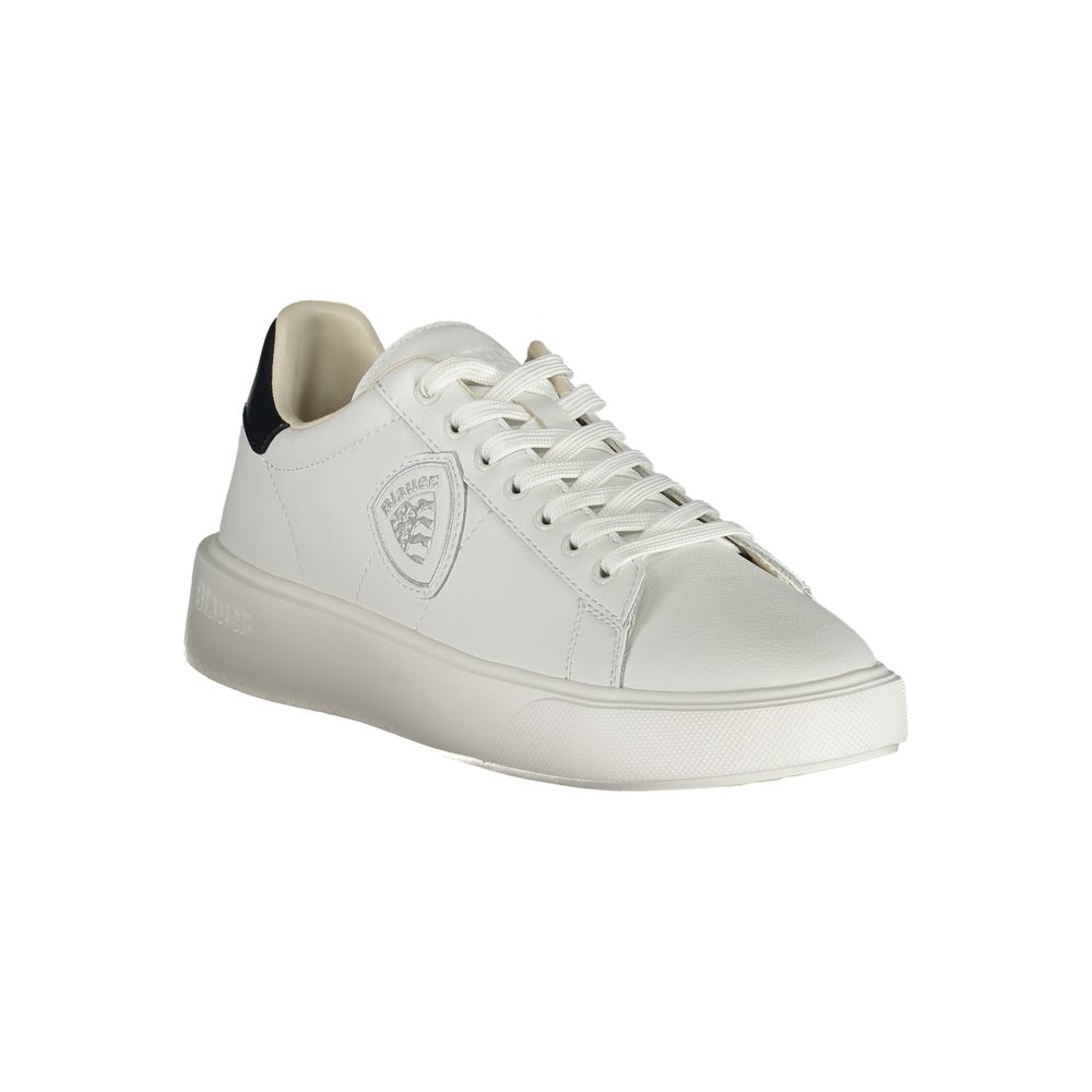 Blauer Weißes Polyethylen Herren Sneaker