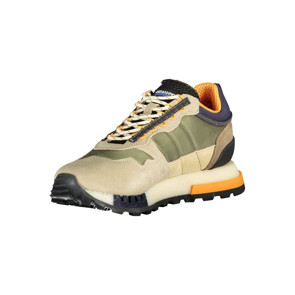Blauer Grünes Polyethylen Herren Sneaker