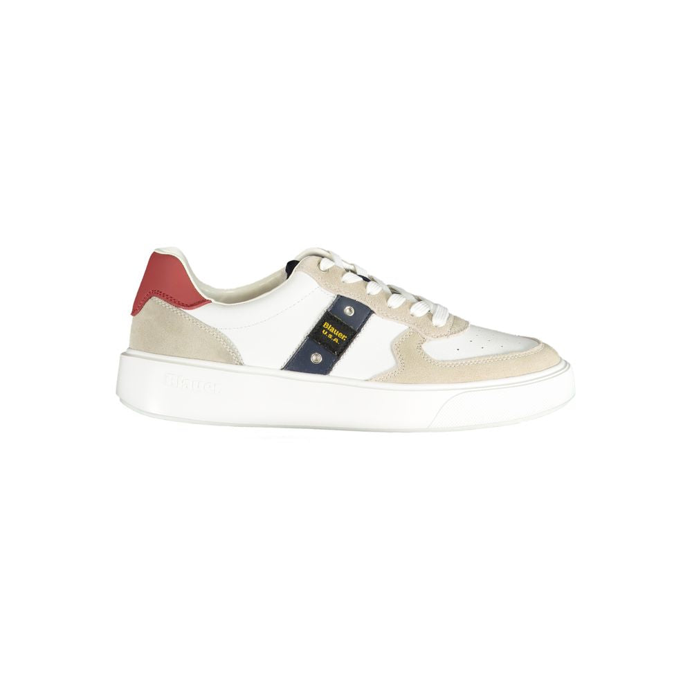 Blauer Weißes Polyethylen Herren Sneaker
