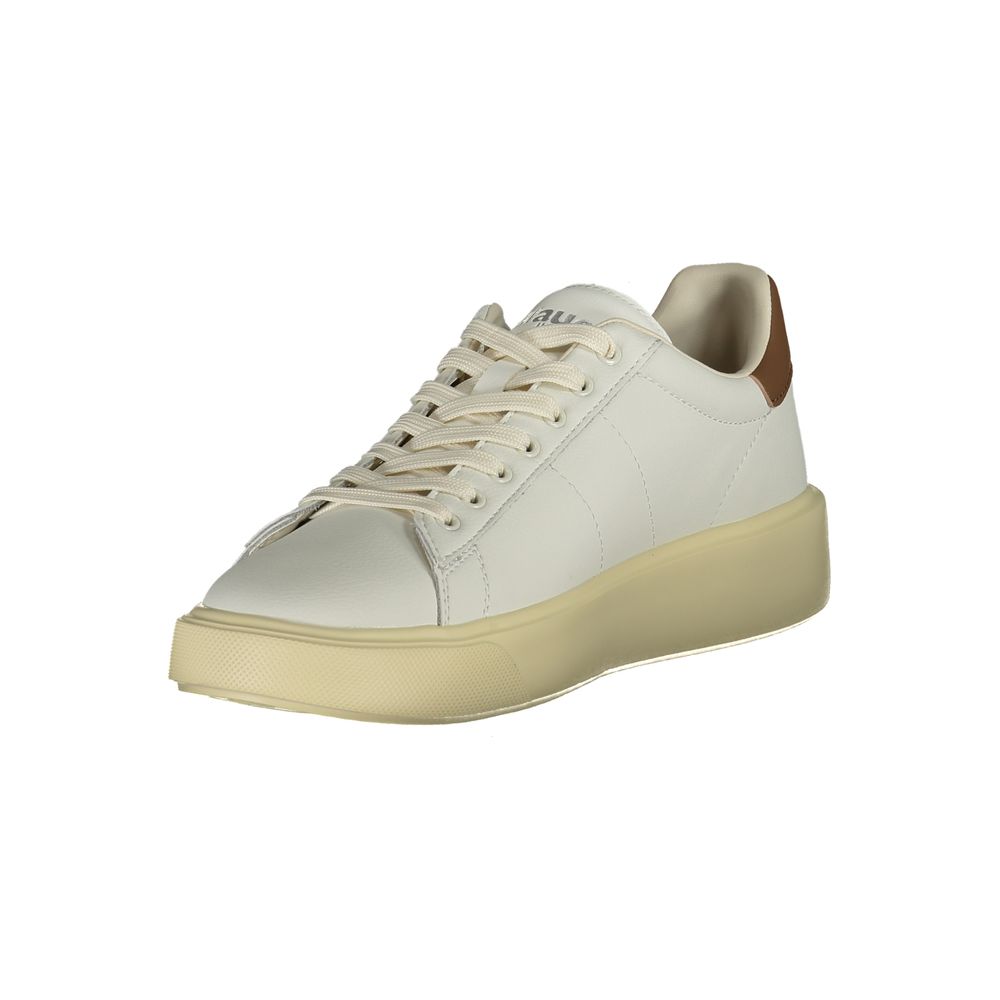 Blauer Weißes Leder Herren Sneaker