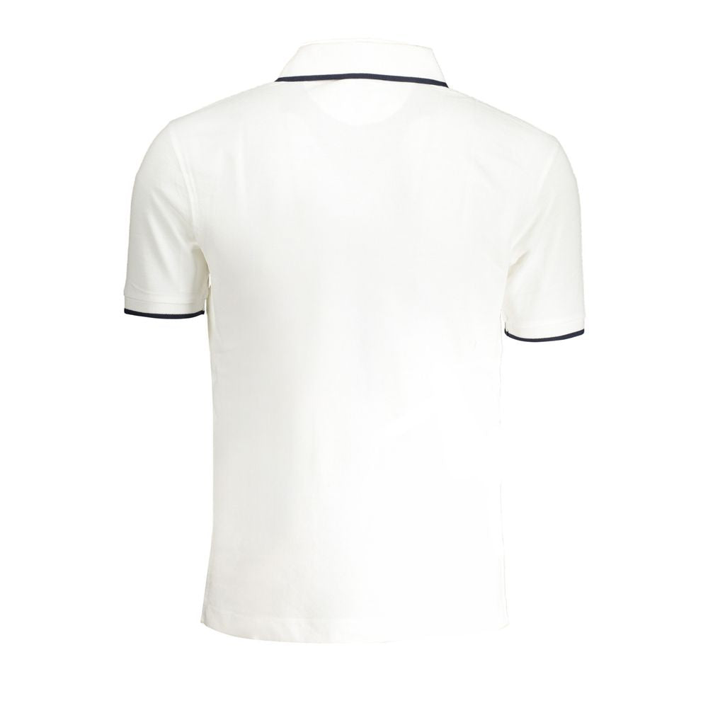 La Martina Weißes Baumwoll-Poloshirt für Männer