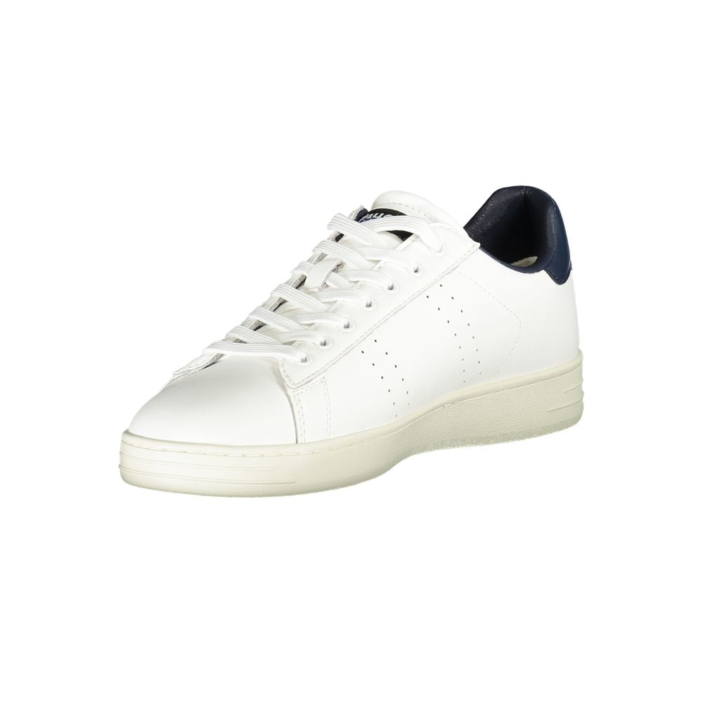 Blauer Weißes Leder Herren Sneaker