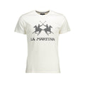 La Martina Elegantes weißes Baumwoll-T-Shirt mit Rundhalsausschnitt