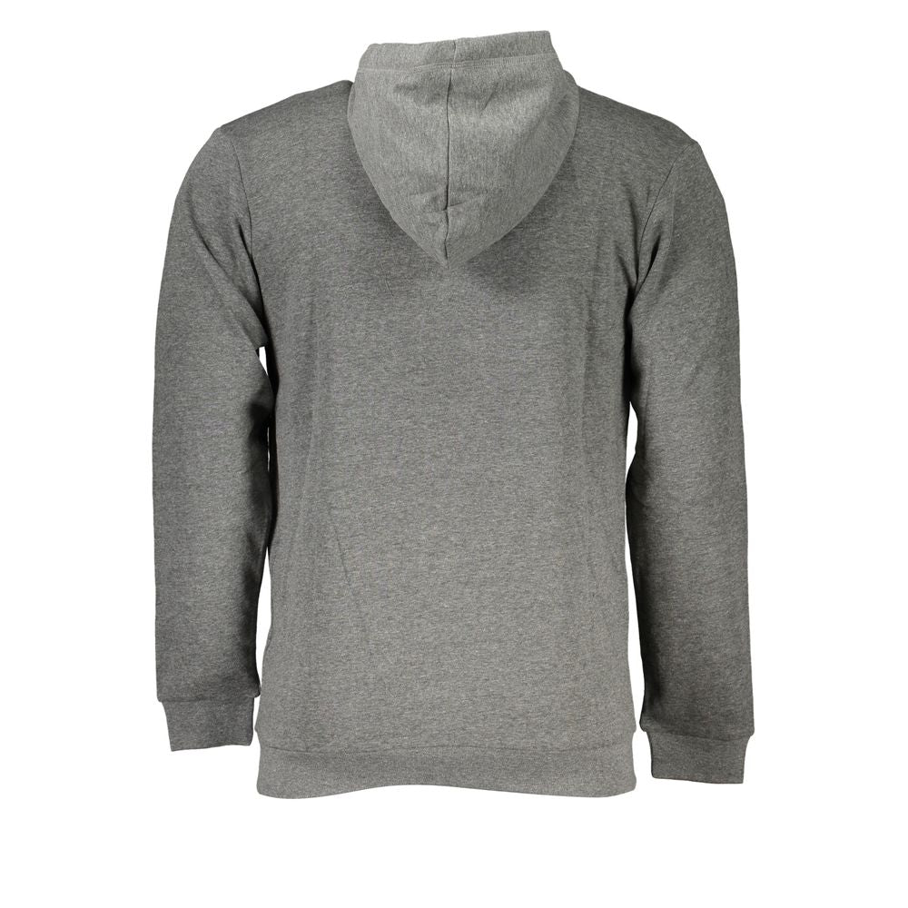 Sergio Tacchini Grauer Baumwollpullover mit Kapuze für Männer