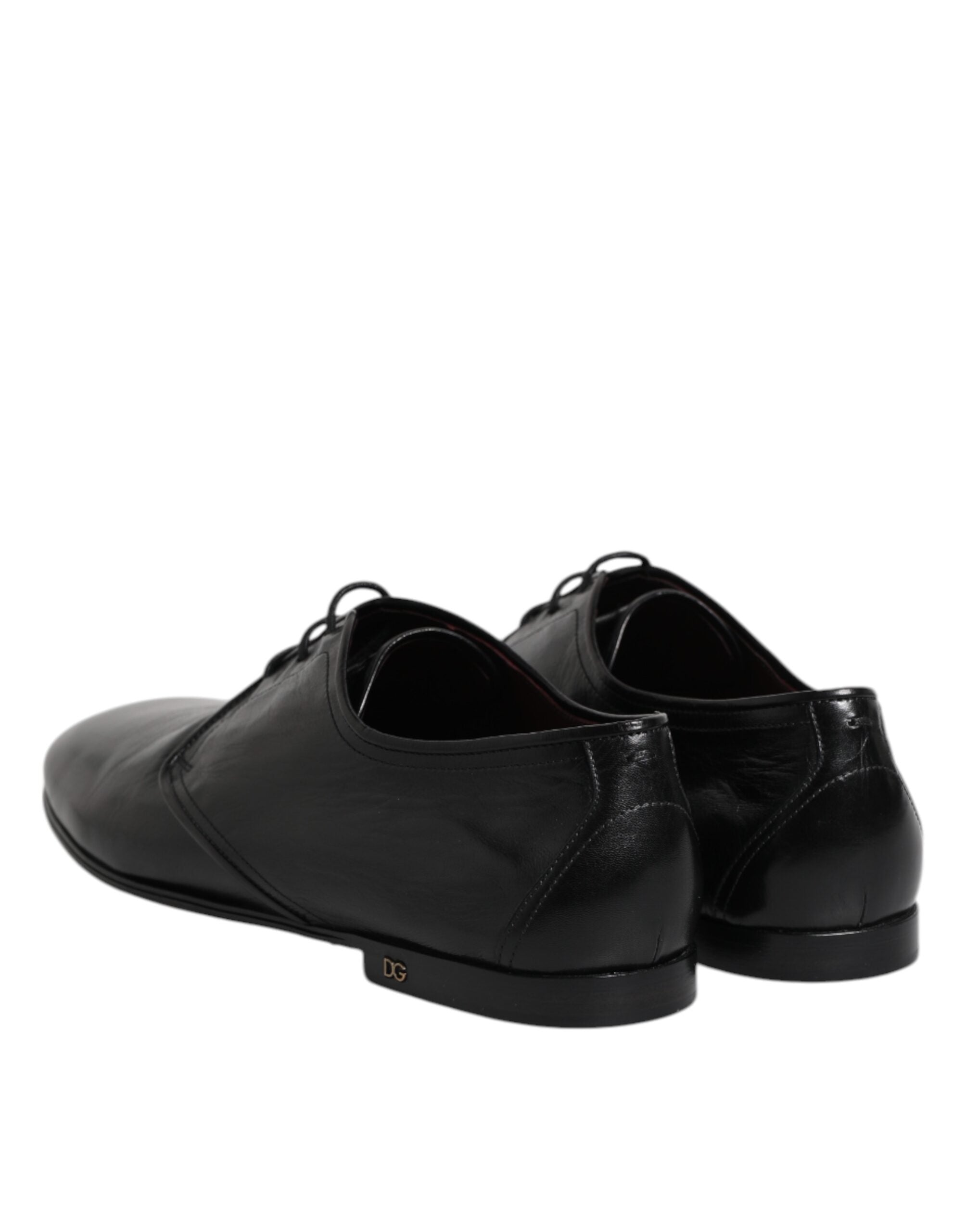 Dolce & Gabbana Black Leather Lace Up Derby Dress Formal Shoes