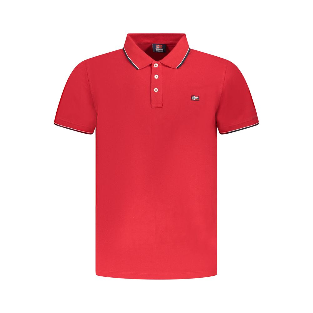 Norway 1963 Rotes Baumwoll-Poloshirt