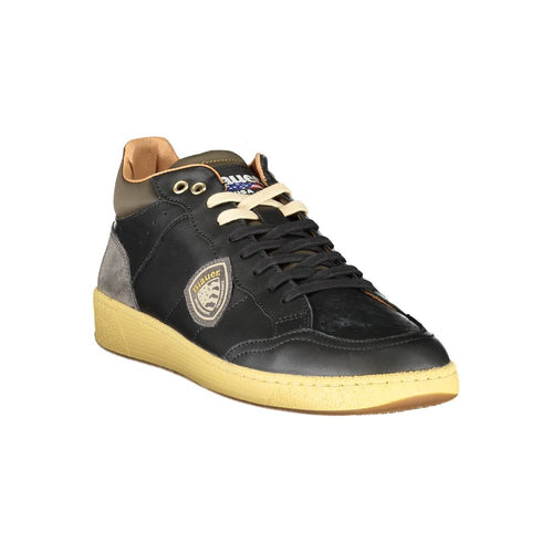 Blaue schwarze Polyester-Sneaker
