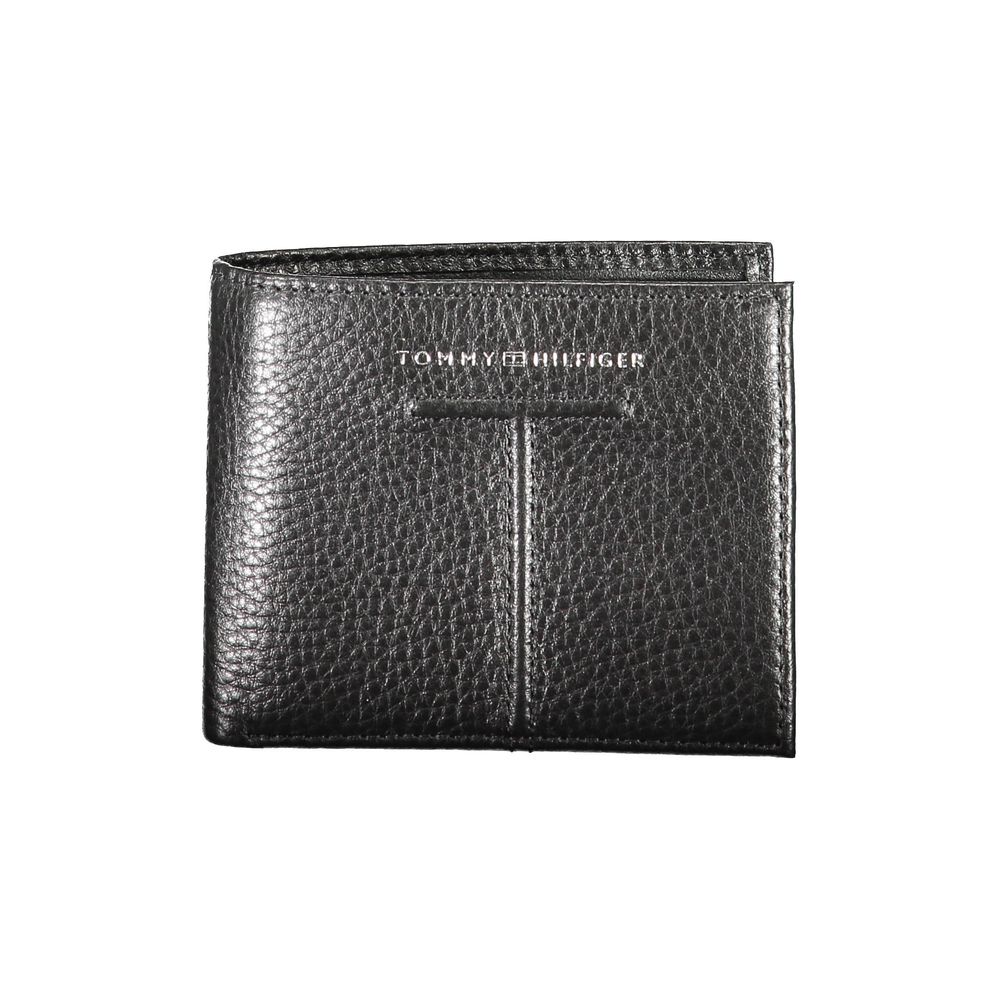 Tommy Hilfiger Schwarzes Leder Portemonnaie