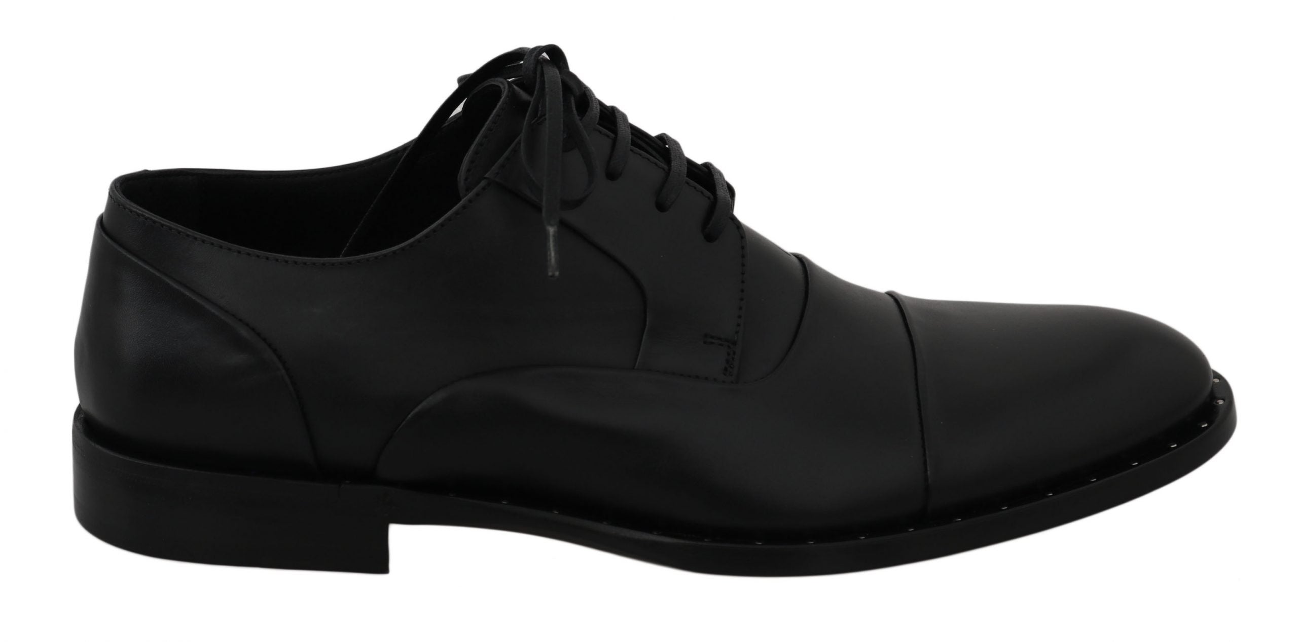 Dolce & Gabbana Schwarzes Leder Derby Formale Schuhe