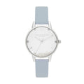 Olivia Burton Kunstleder-Armbanduhr in Blau