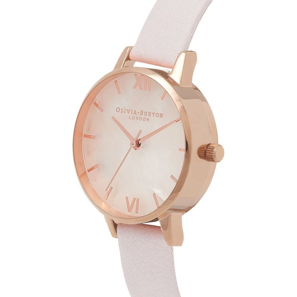 Olivia Burton Buntes Kunstleder-Kleidungsstück-Armbanduhr