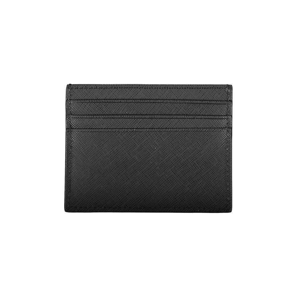 Tommy Hilfiger Schwarzes Leder Portemonnaie