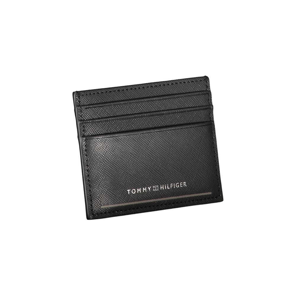 Tommy Hilfiger Schwarzes Leder Portemonnaie