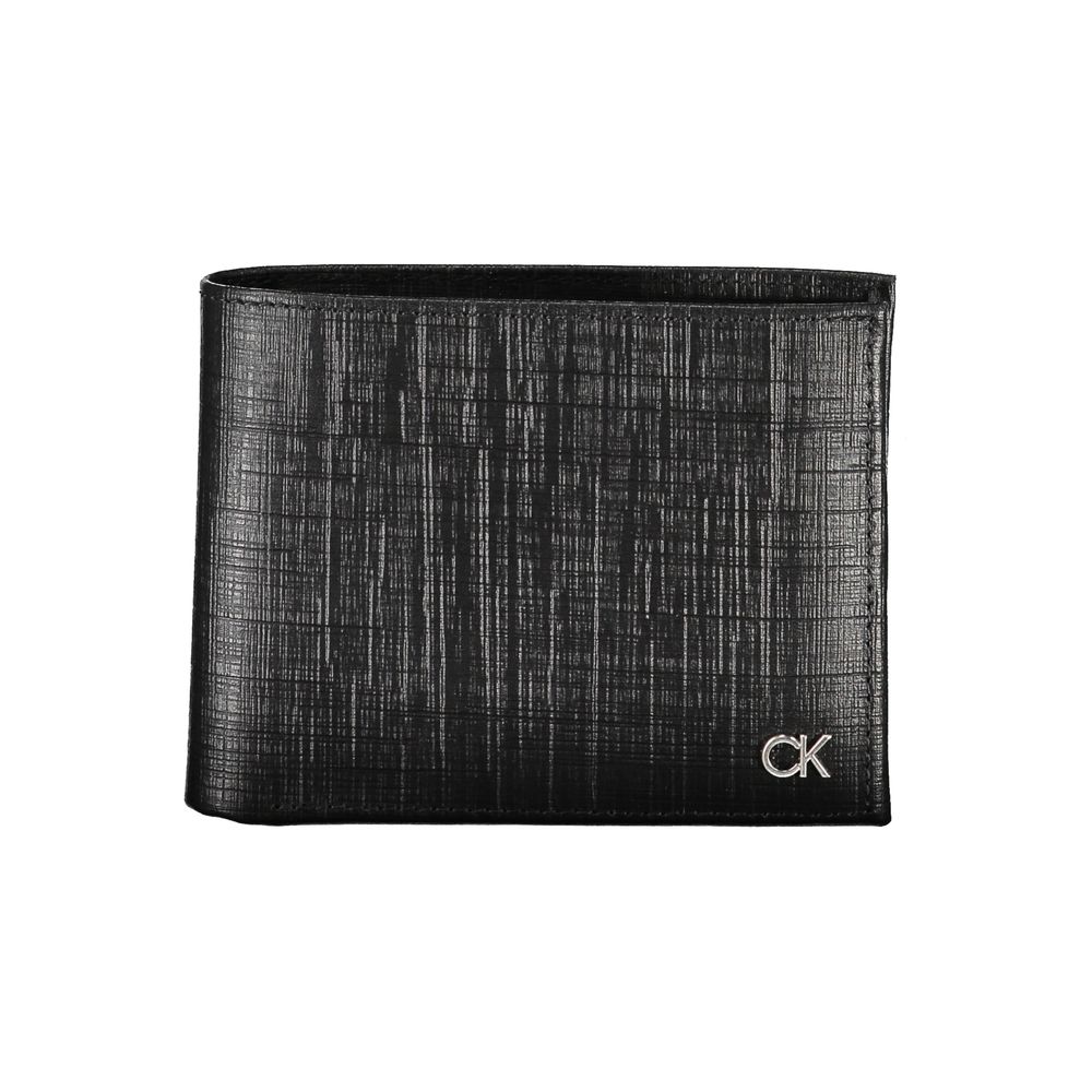 Calvin Klein Schwarzes Leder Portemonnaie