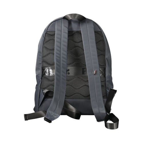 Blue polyester backpack