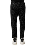 Dolce & Gabbana Gray Cotton DG Logo Straight Men Denim Jeans