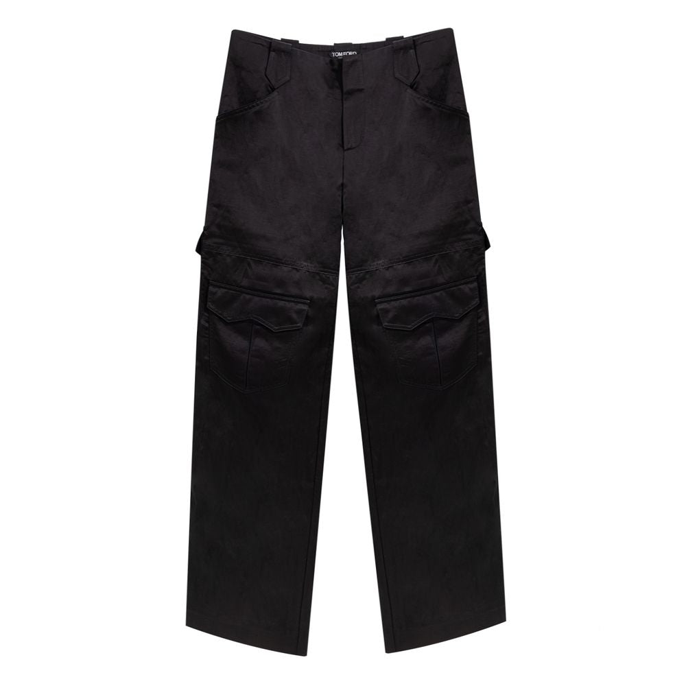Tom Ford Schwarze Viskose Cargo-Hose