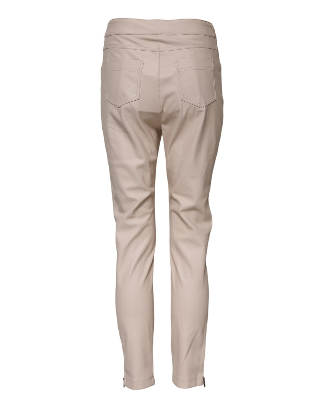 Elisabetta Franchi Beige Taillierte Hose mit hoher Taille