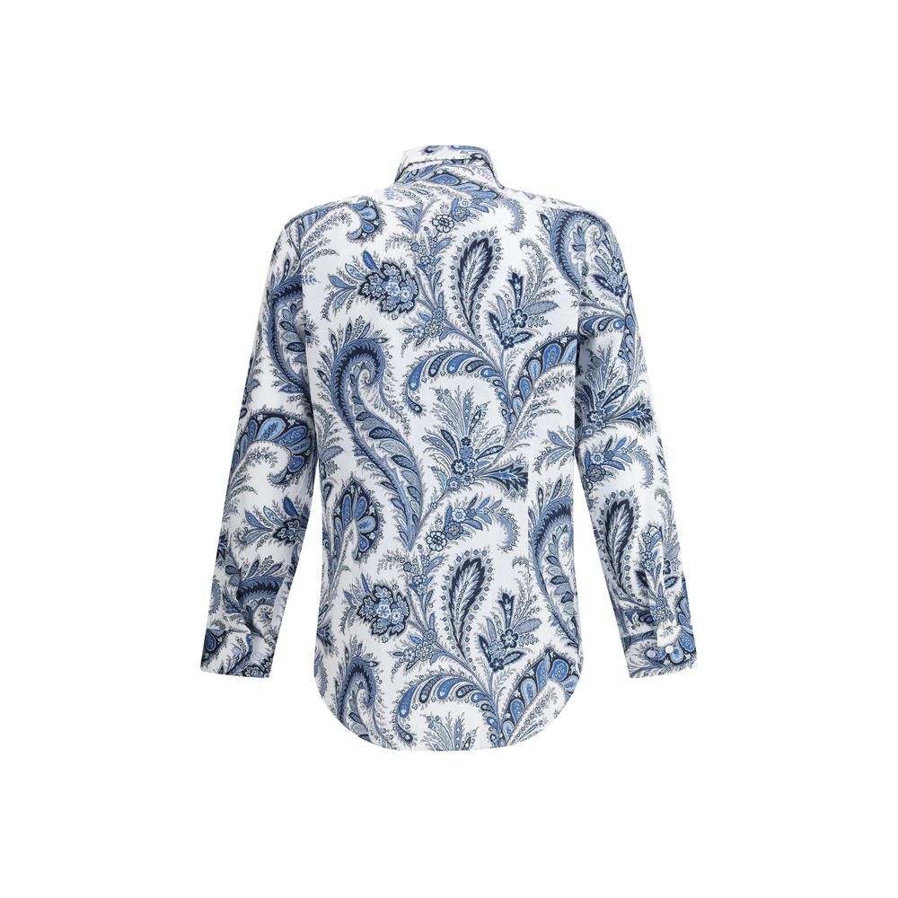Etro Baumwollhemd mit Muster in Blau