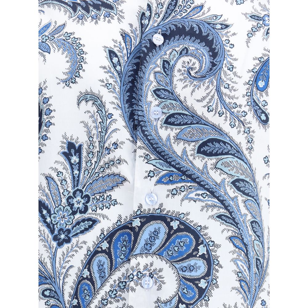 Etro Baumwollhemd mit Muster in Blau