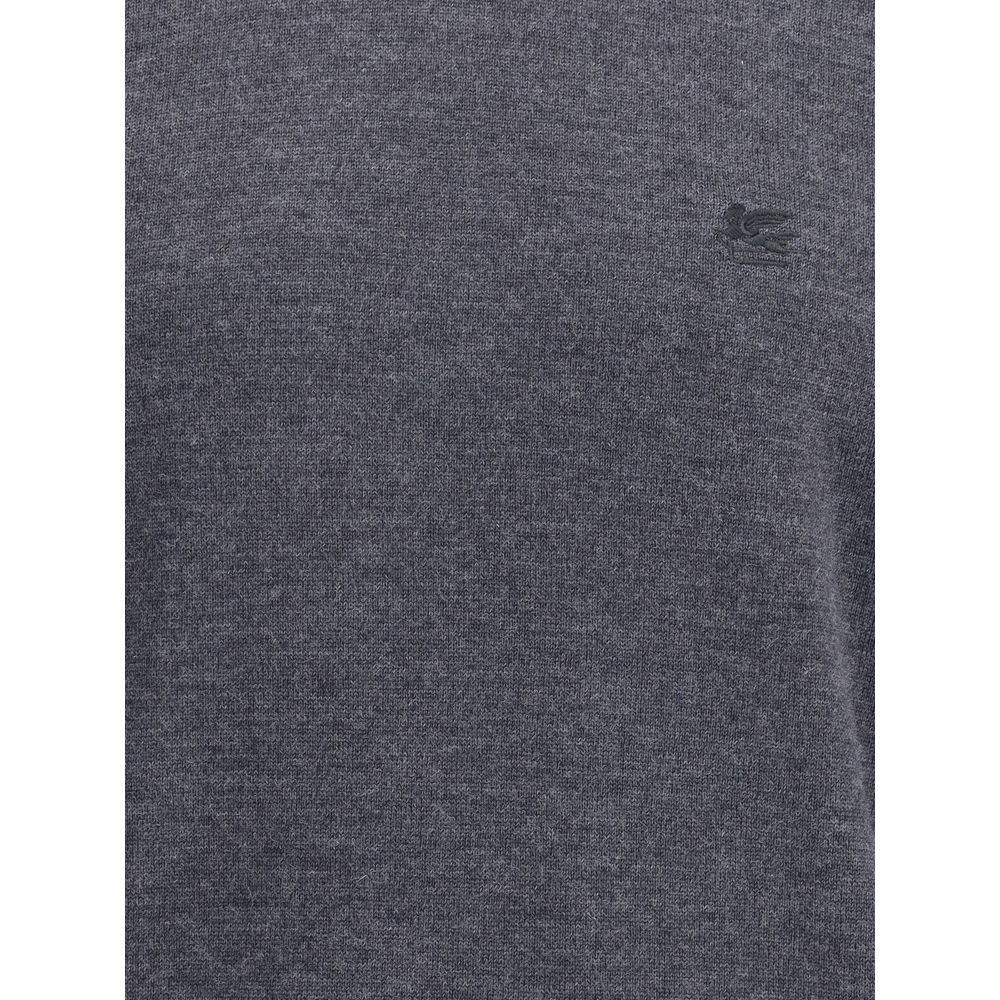 Etro Eleganter Rollkragenpullover aus Grauer Wolle