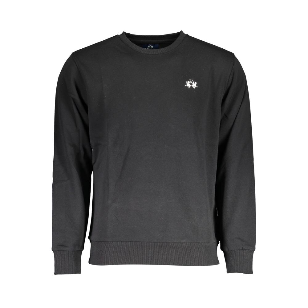 La Martina Schwarzer Baumwollpullover für Männer