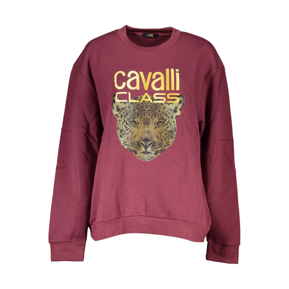 Cavalli Class Lila Baumwollpullover