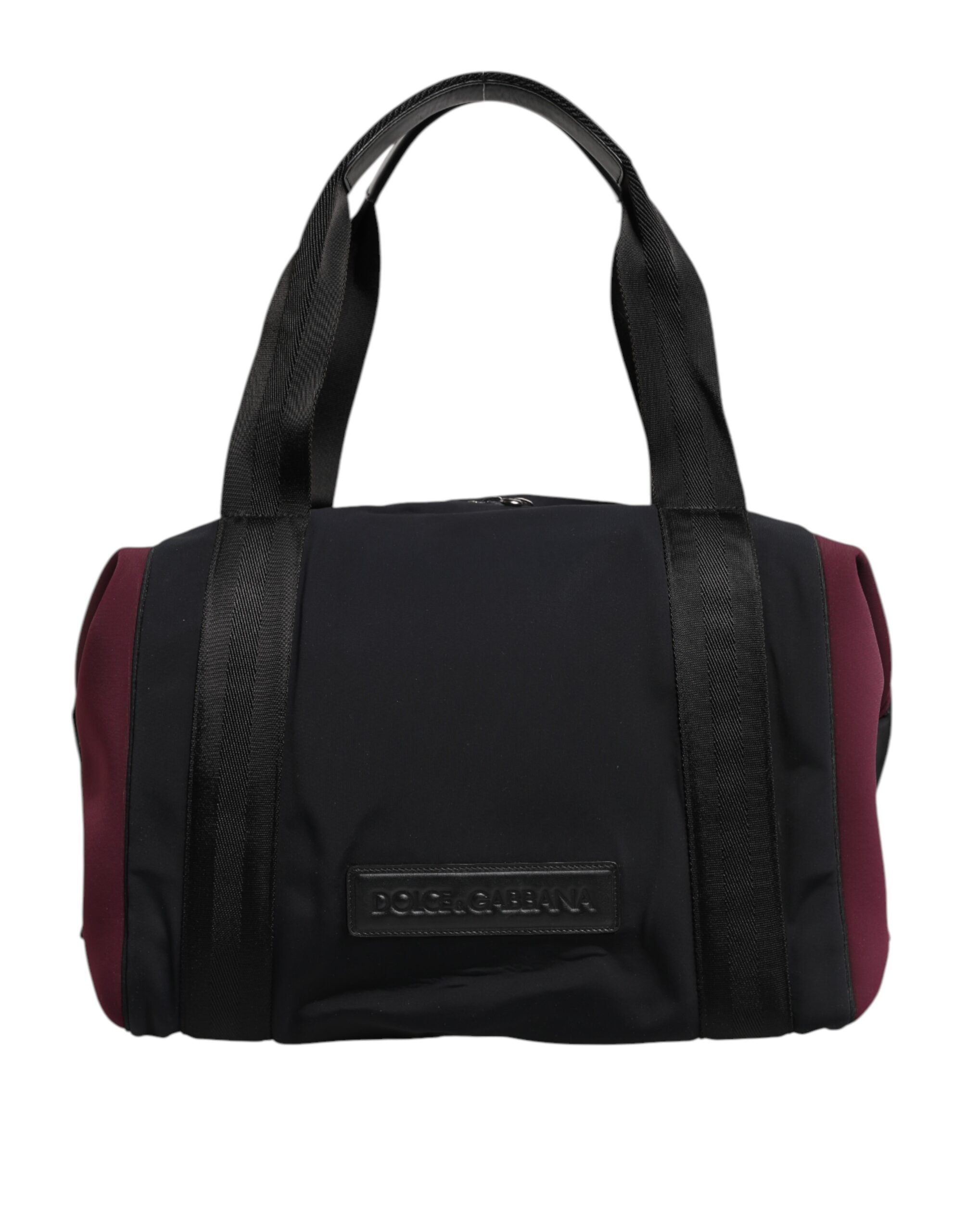 Dolce & Gabbana Schwarzer Maroon Hand Shoulder Duffel Reisetasche