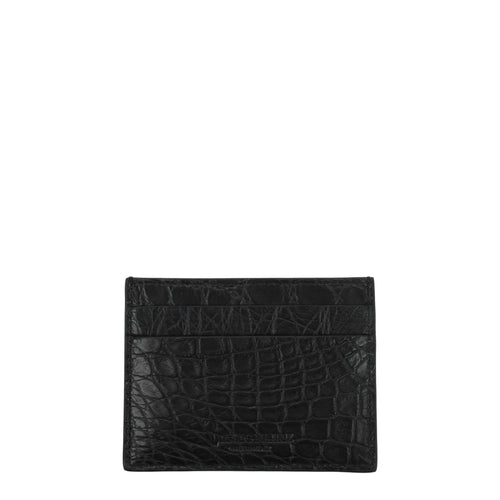 Billionaire Italian Couture Schwarzes Kroko-Kartenetui