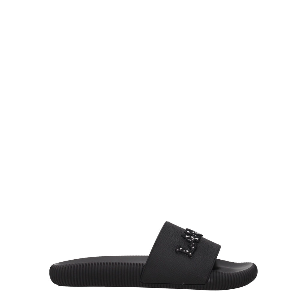 Lanvin Schwarze Baumwoll-Hausschuhe