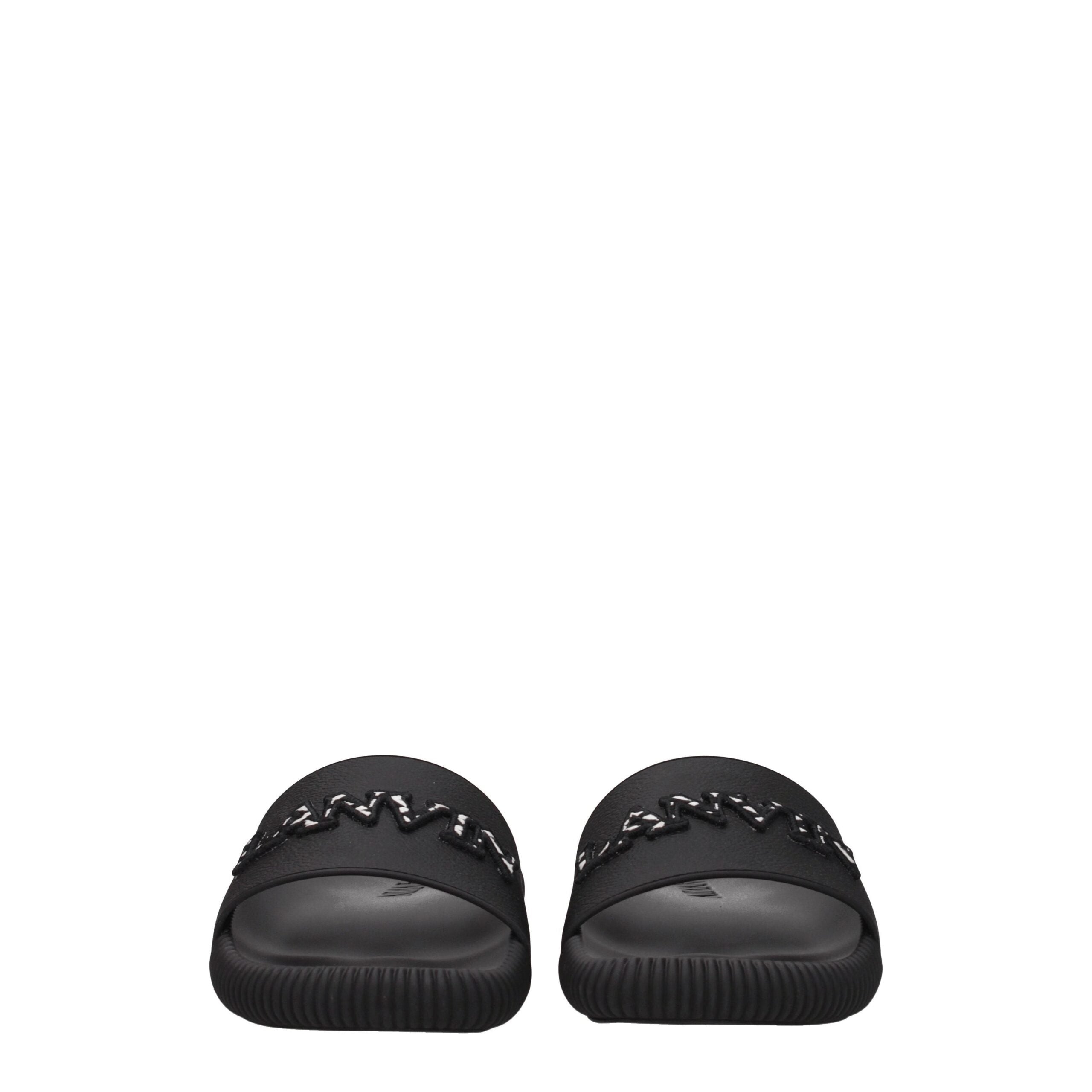 Lanvin Schwarze Baumwoll-Hausschuhe