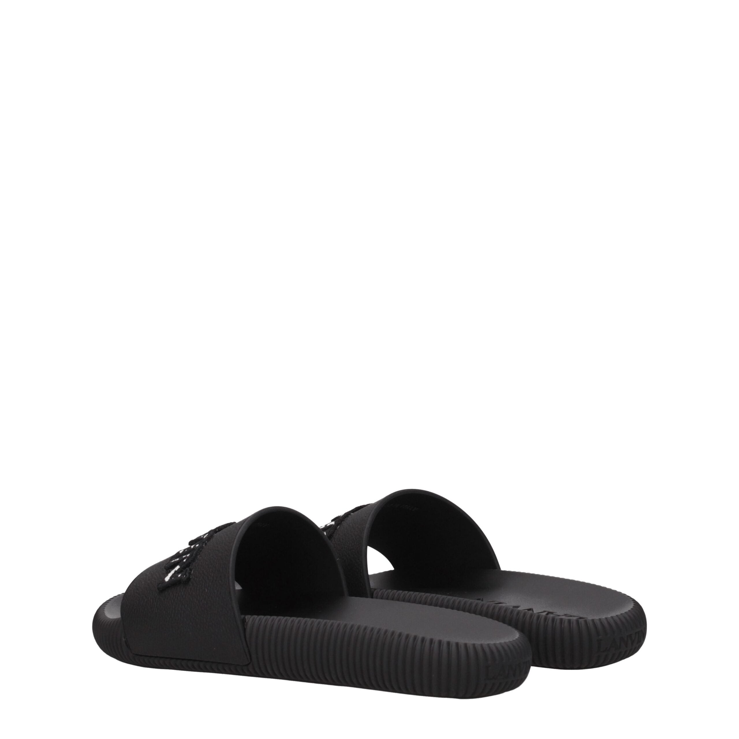 Lanvin Schwarze Baumwoll-Hausschuhe