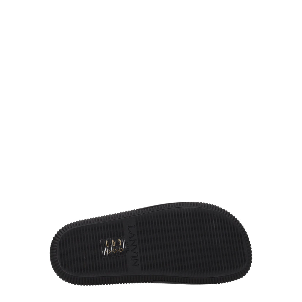 Lanvin Schwarze Baumwoll-Hausschuhe