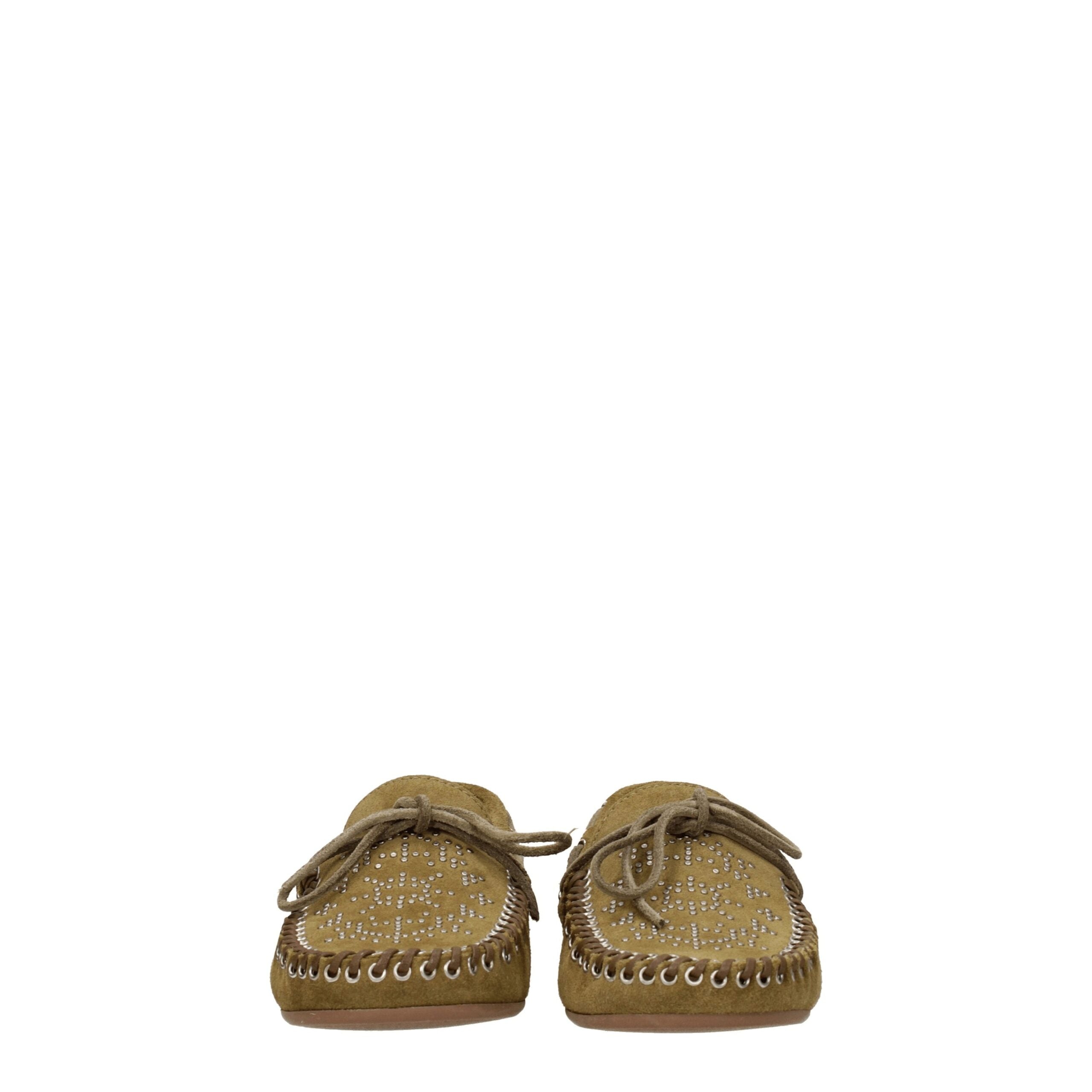 Isabel Marant Grüne Leder Slipper
