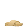 Jil Sander Beige Rosshaar-Pantoffeln Sandalen