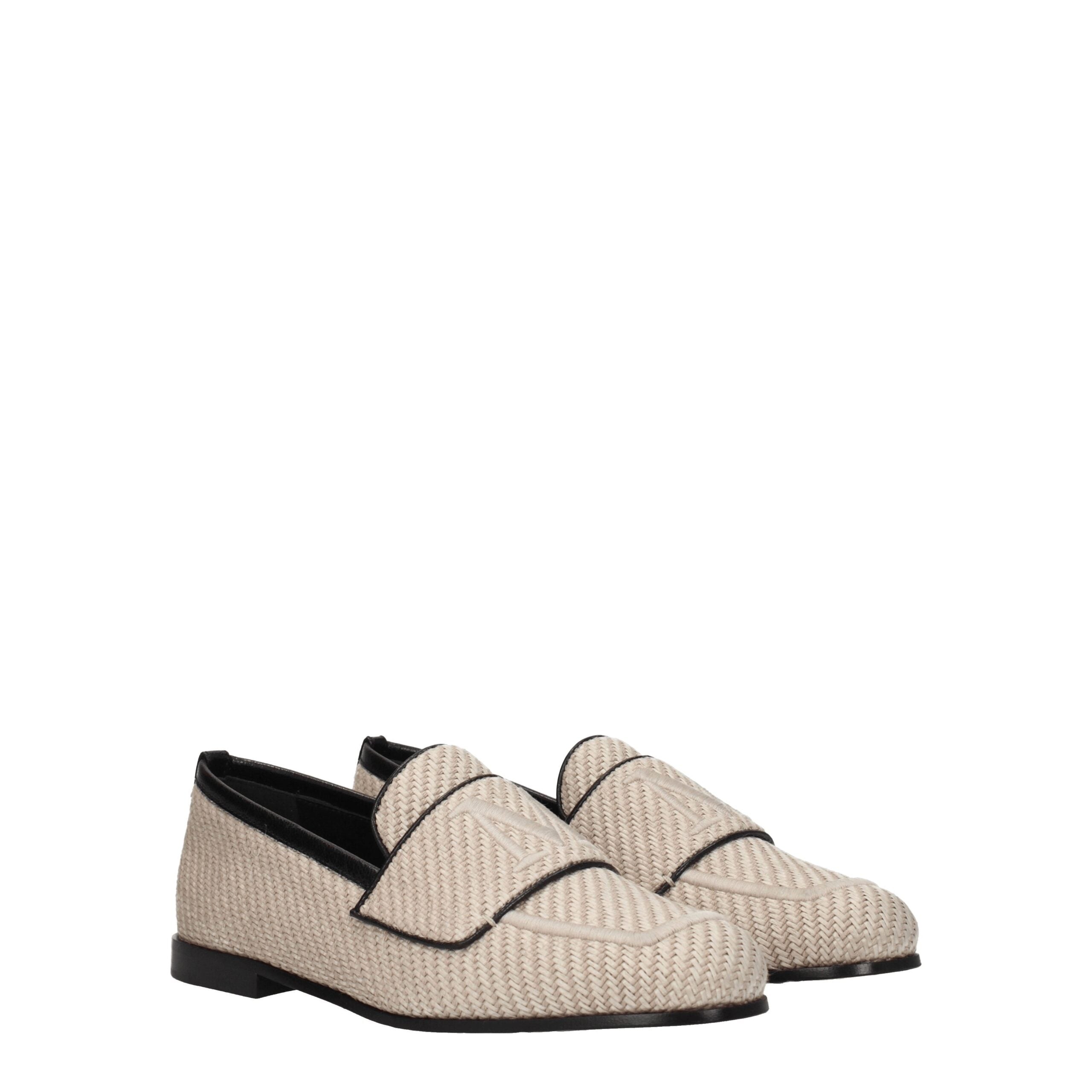 Max Mara Beigefarbene Slipper aus Stoff