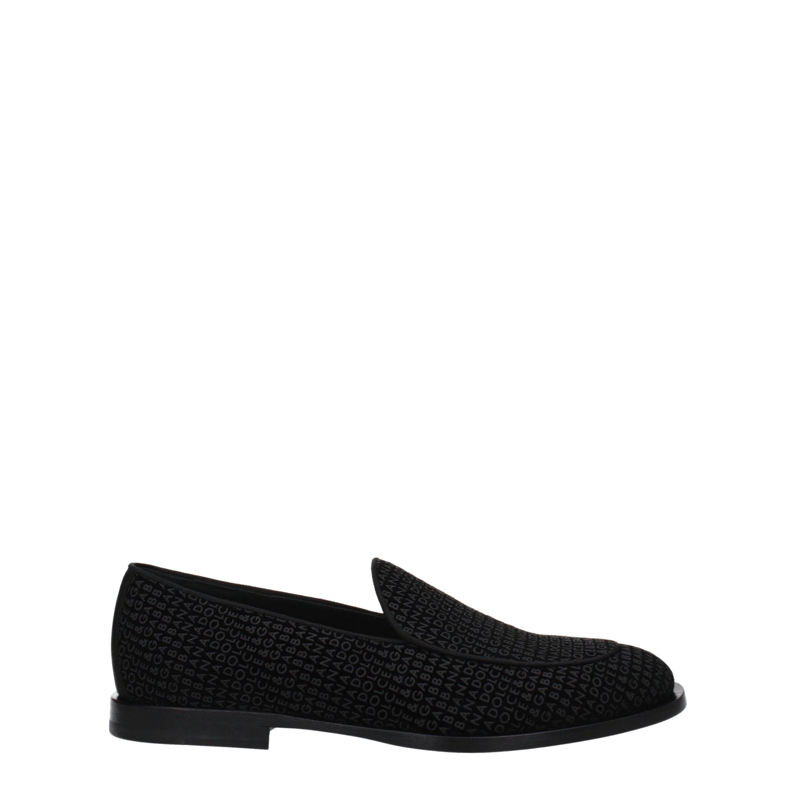 Dolce & Gabbana Slipper aus schwarzem Samt