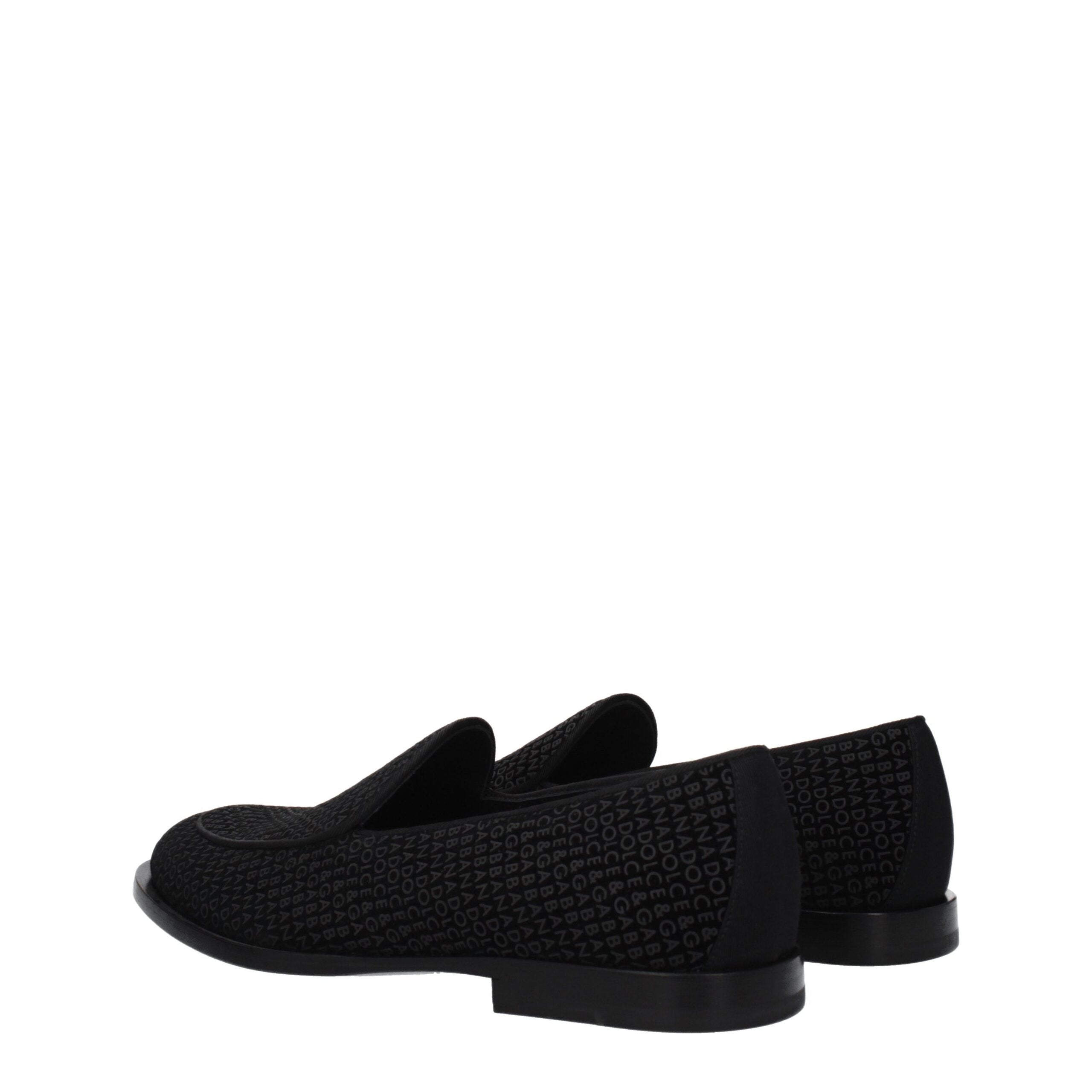 Dolce & Gabbana Slipper aus schwarzem Samt