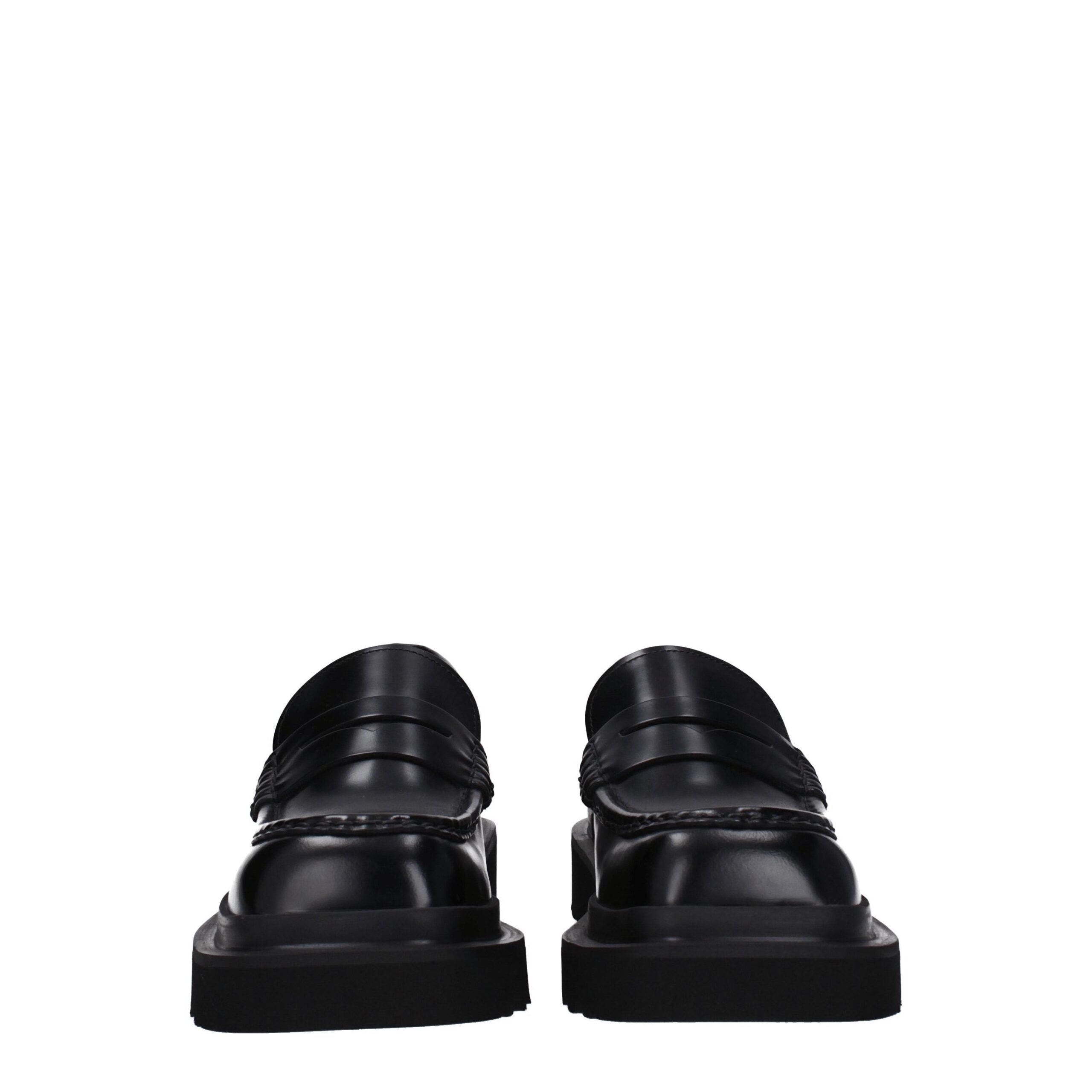 Dolce & Gabbana Schwarze Leder Slipper
