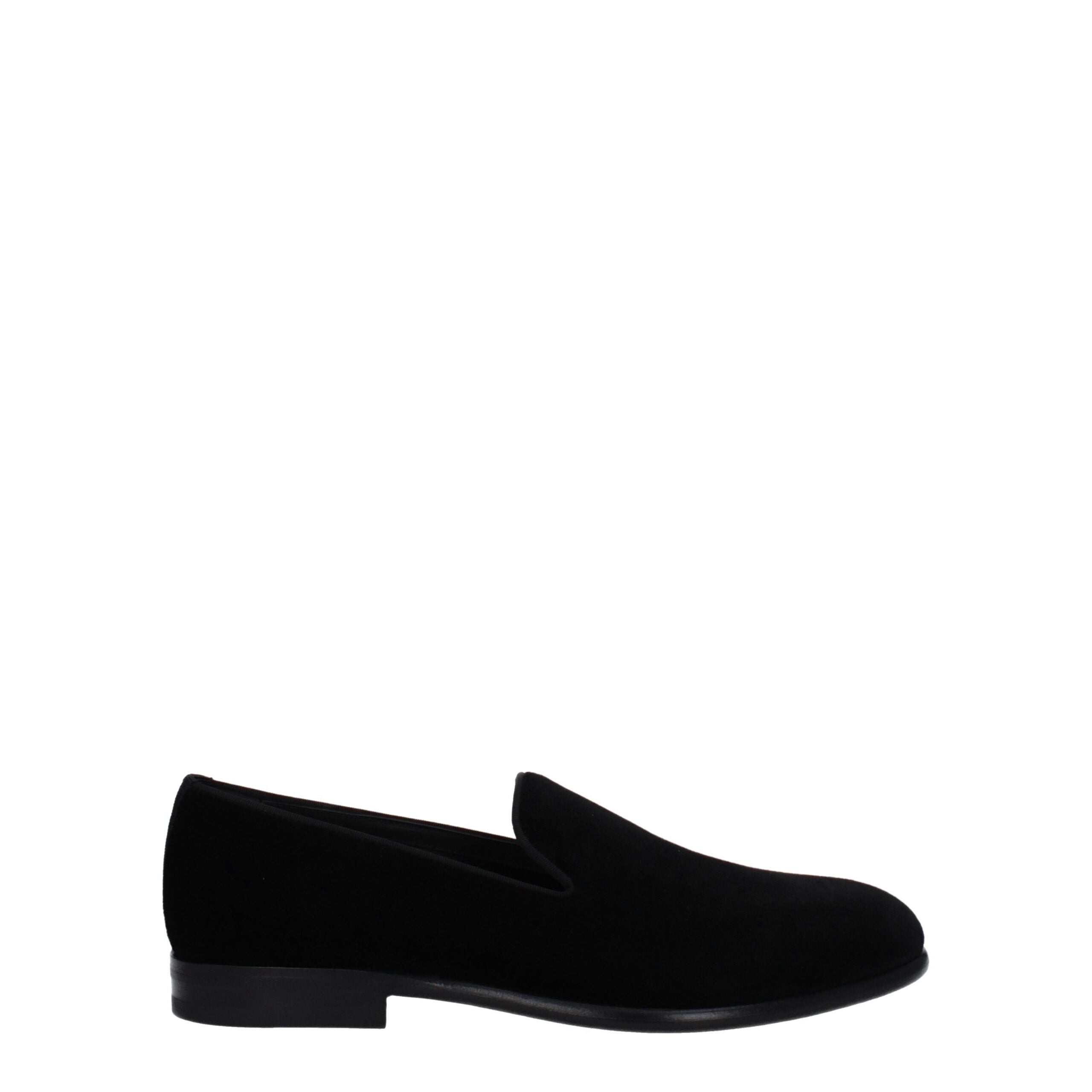 Dolce & Gabbana Slipper aus schwarzem Samt